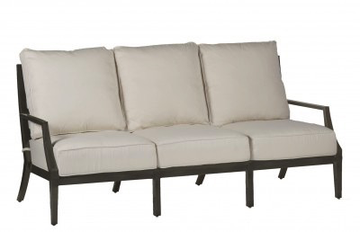 LATTICE ALUMINUM SOFA IN SLATE GRAY