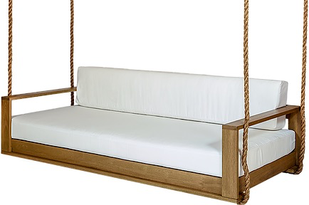 PERCY 75 INCH BED SWING WITH CUSHIONS/EUCALYPTUS FRAME