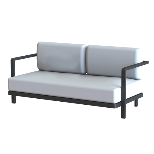 ALURA LOUNGE TWO SEATER/ANTHRACITE PC ALUM/BLACK BATYLINE