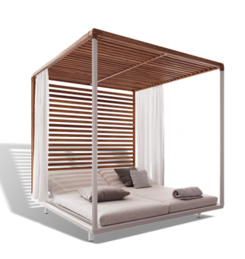 PAVILION 83x86 DAYBED / MOVABLE SUNSCAPE ROOF / GRADE D CUSHIONS