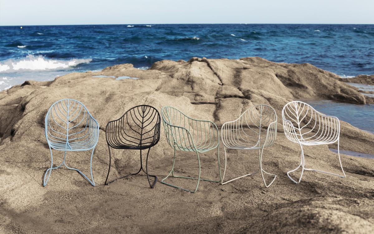 FOLIA DINING CHAIR/ANTHRACITE POWDER COATED ST STEEL
