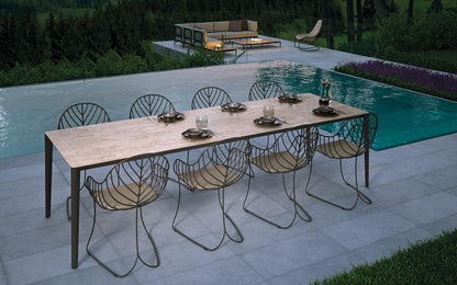 FOLIA DINING CHAIR/ANTHRACITE POWDER COATED ST STEEL