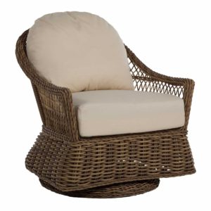 SOHO WOVEN SWIVEL GLIDER - RAFFIA