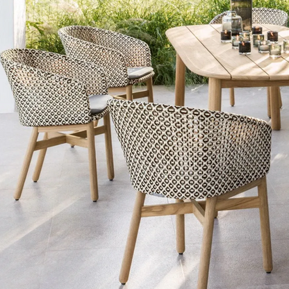 MBRACE ARMCHAIR W/TEAK BASE