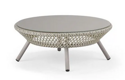 AHNDA COFFEE TABLE W/GLASS TOP