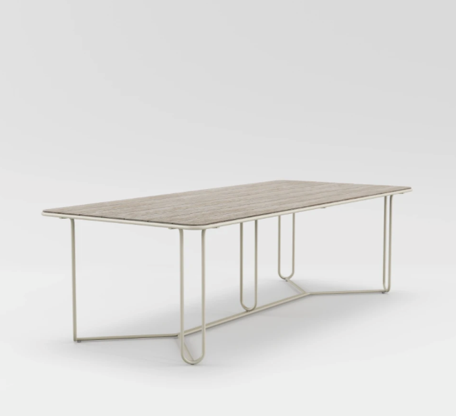 WALTER LAMB ALUMINUM 43X97 RECT  DINING TABLE