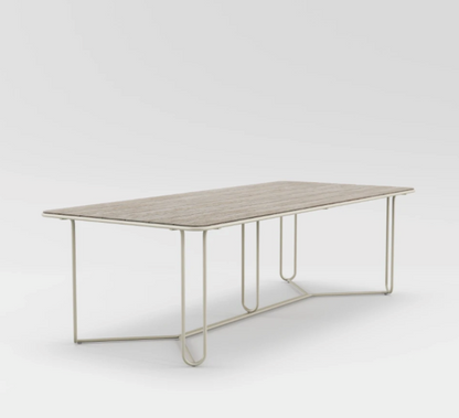 WALTER LAMB ALUMINUM 43X97 RECT  DINING TABLE