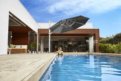 ECLIPSE 13 FT OCT CANTILEVER UMBRELLA / GRADE A+ / PREMIUM BK, BZ, CB, WH