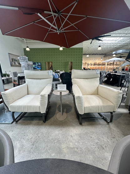 SUMMER CLASSICS MAJORCA ALUMINUM SPRING LOUNGE CHAIR - PAIR