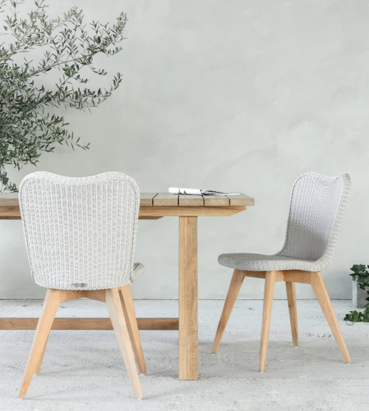 LENA DINING CHAIR / TEAK BASE