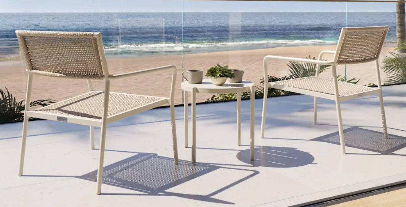 LISBON WOVEN STACKING LOUNGE CHAIR