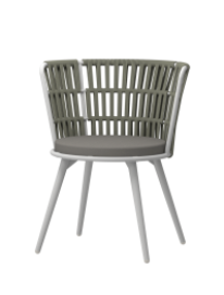 DAISY RAE DINING CHAIR W/ALUMINUM LEGS, A