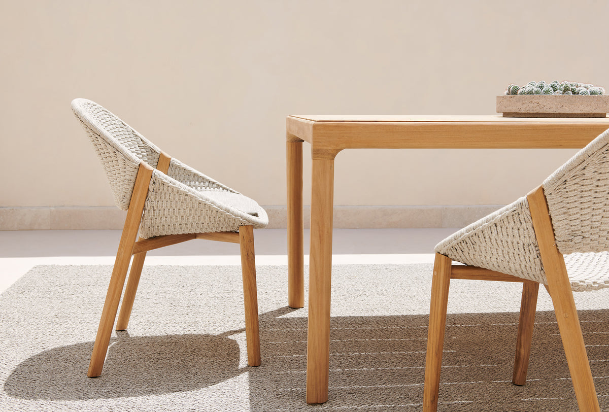 ELIO DINING ARMCHAIR / TEAK BASE