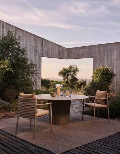 TAO 63 INCH RD DINING TABLE / LIGHTENED CONCRETE