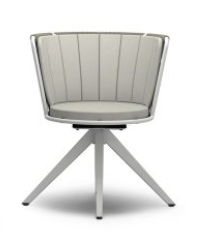 DAISY RAE SWIVEL DINING CHAIR W/ALUMINUM LEGS, C