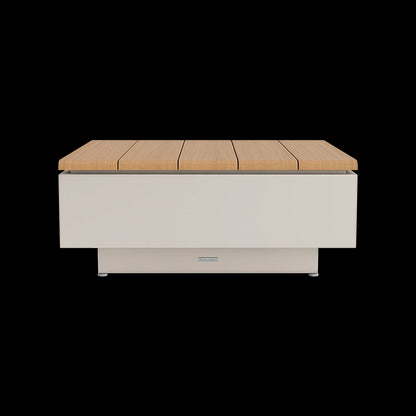 HUNTLEY 35" SQ TALL COFFEE TABLE W/TEAK