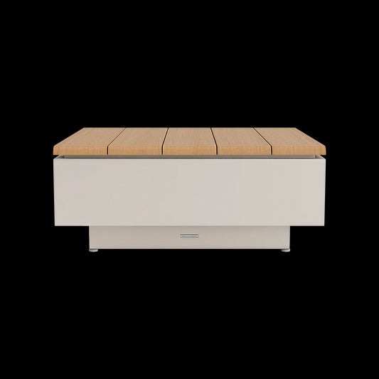 HUNTLEY 35" SQ TALL COFFEE TABLE W/TEAK