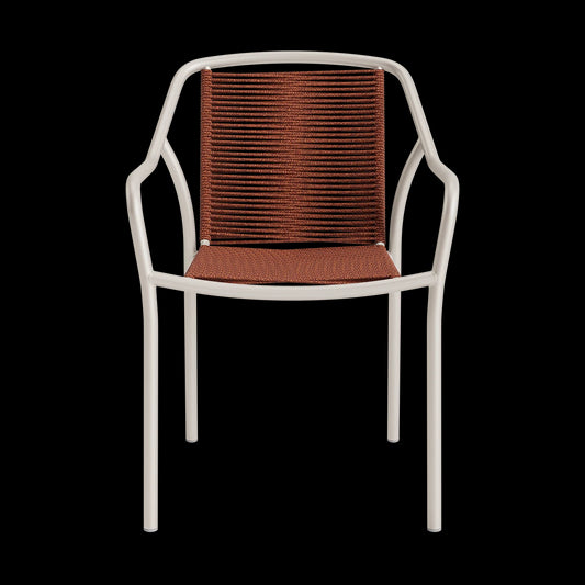 FARO STACKING DINING ARM CHAIR W/ROPE