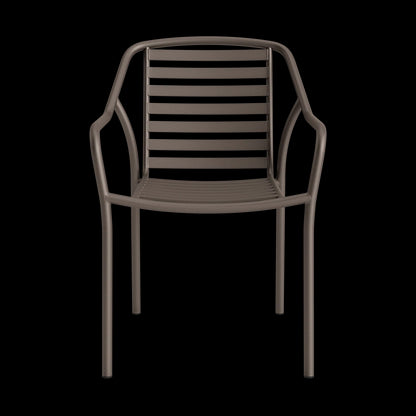FARO SLAT STACKING DINING ARM CHAIR