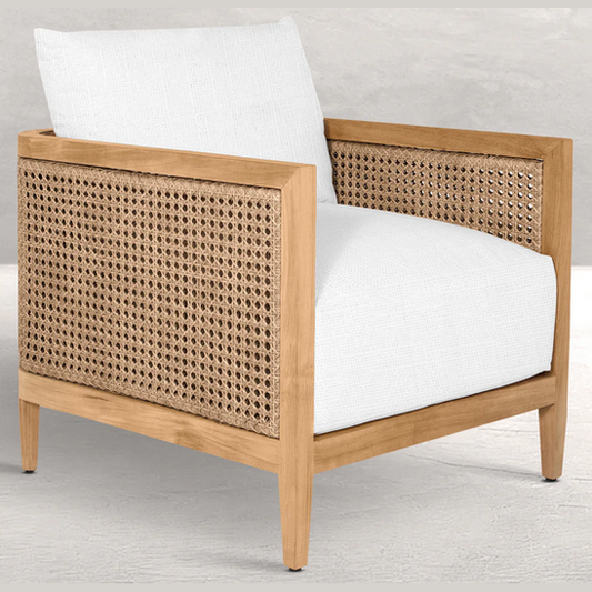 PLAYA LOUNGE CHAIR NATURAL TEAK/RAFFIA - DREAM/GRADE A/NO WELT