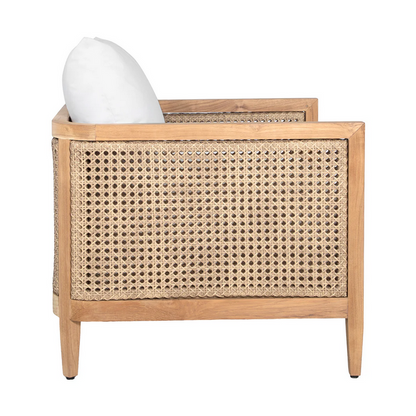 PLAYA LOUNGE CHAIR NATURAL TEAK/RAFFIA - DREAM/GRADE A/NO WELT