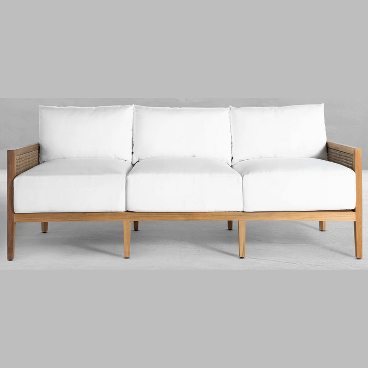 PLAYA SOFA NATURAL TEAK/RAFFIA - DREAM/GRADE A/NO WELT