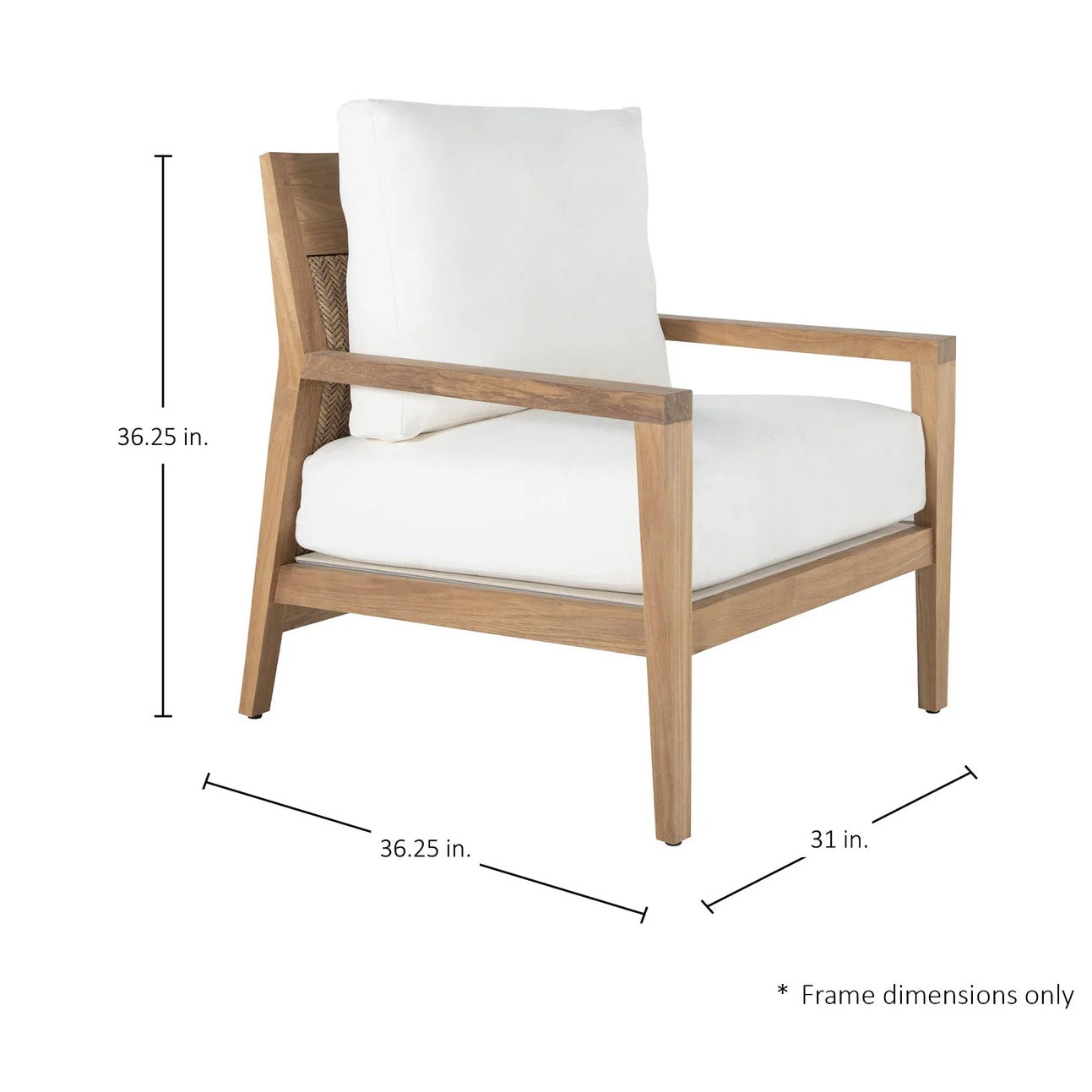 SAVANNAH TEAK LOUNGE CHAIR NATURAL DREAM/GRADE A/NO WELT
