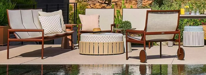 SONORA CUSHION LOUNGE CHAIR W/ WHEELS GRADE F