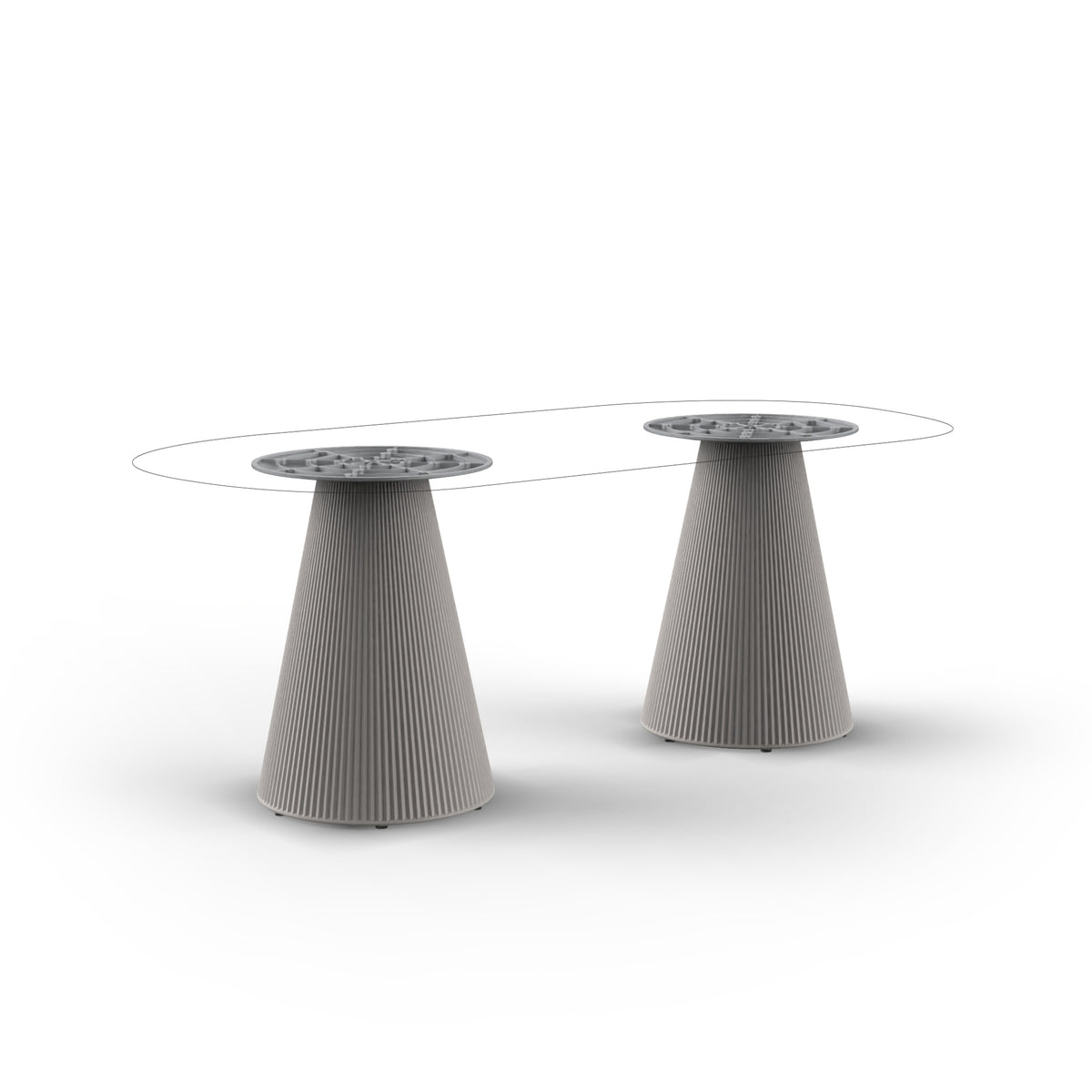 GATSBY 79 X 39 OVAL DINING TABLE W/HPL TOP