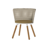 DAISY MAE CUSTOM DINING CHAIR W/TEAK LEGS / 2" SEAT CUSHION IN STAMSKIN
